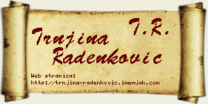 Trnjina Radenković vizit kartica